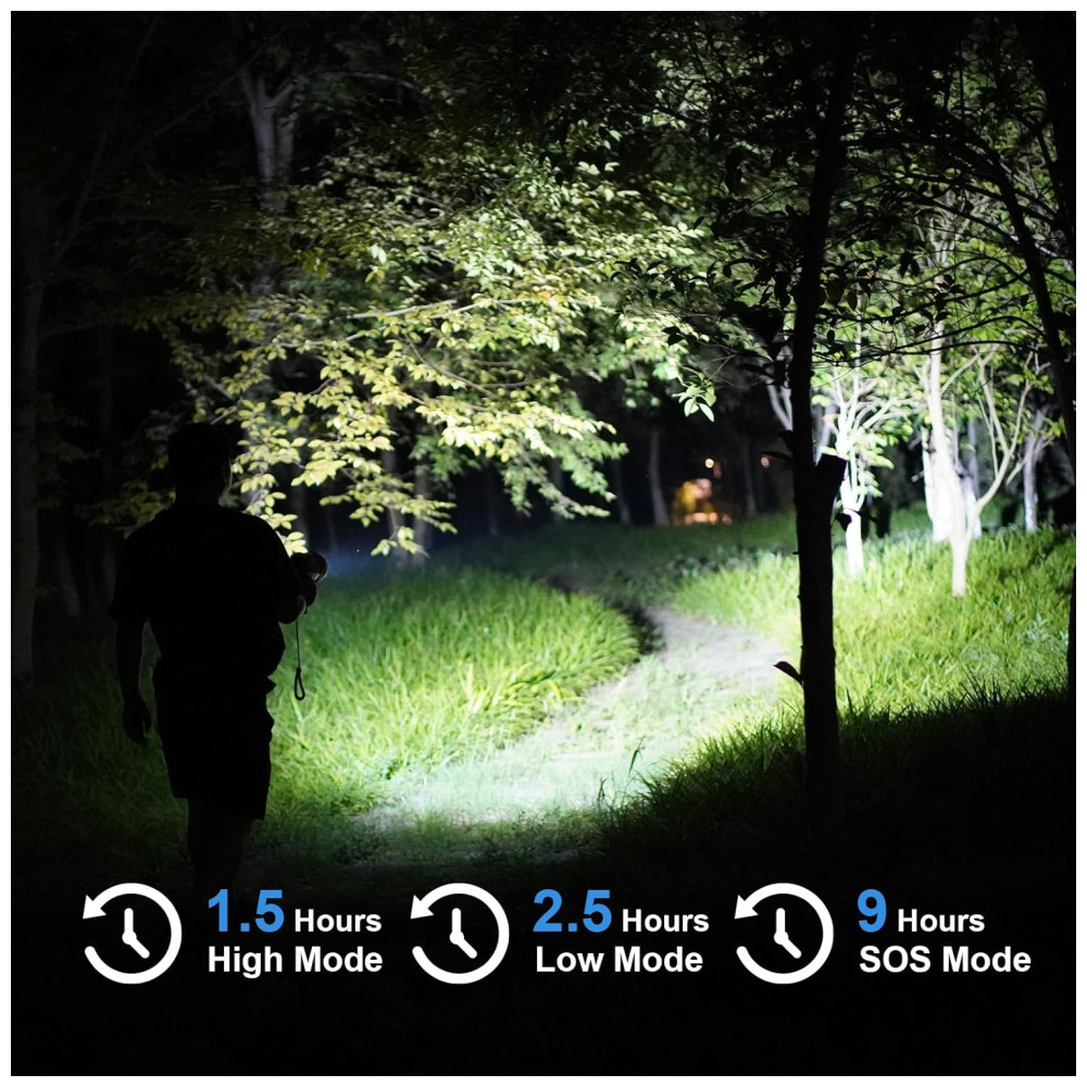 Lanterna 6000LM á Prova D com Maleta EVA GOODSMANN 9903 C102 01 Preto - Imagem 2