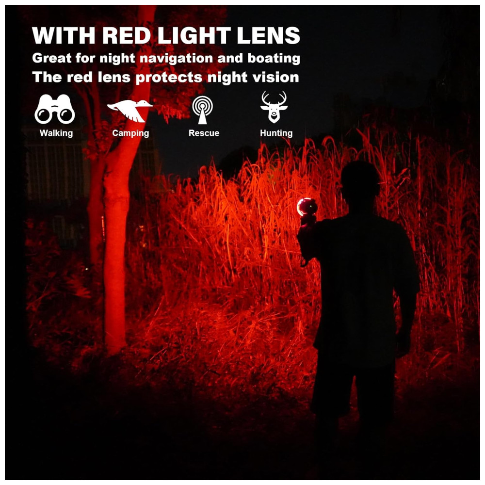 Lanterna 6000LM á Prova D com Maleta EVA GOODSMANN 9903 C102 01 Preto - Imagem 6