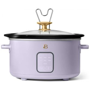 Panela elétrica de cozimento lento Beautiful 4L lavanda 1500W 110V painel touch