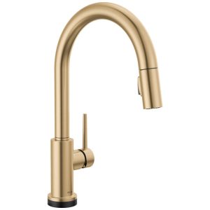 Torneira Cozinha com Tecnologia Touch2O e Pulverizador Pull Down Delta 9159T-CZ-DST Champagne Bronze