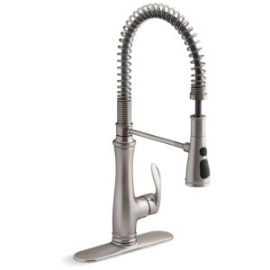 Torneira Cozinha com Pulverizador Pull Down de 3 Funções KOHLER 29106-VS Bellera Inoxidável Vibrante
