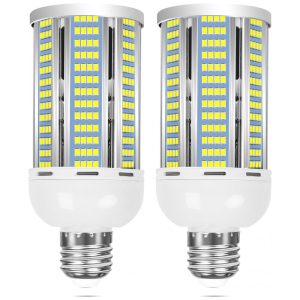 Lâmpada LED Corn 50W (2 un) Elivern 6000 lúmens 6000K daylight base E26/E27 ideal para garagem fábrica galpão e área externa.