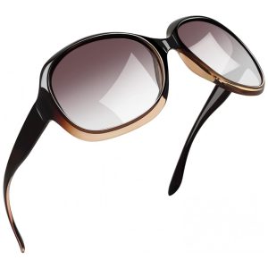 Óculos de Sol Feminino com Proteção UV Joopin B13 Marrom Gradiente