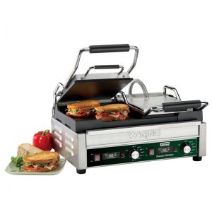 Waring WFG300T Panini Grill Tostato Ottimo com Timer e Superfície de Cozimento 43x24 cm 3120W
