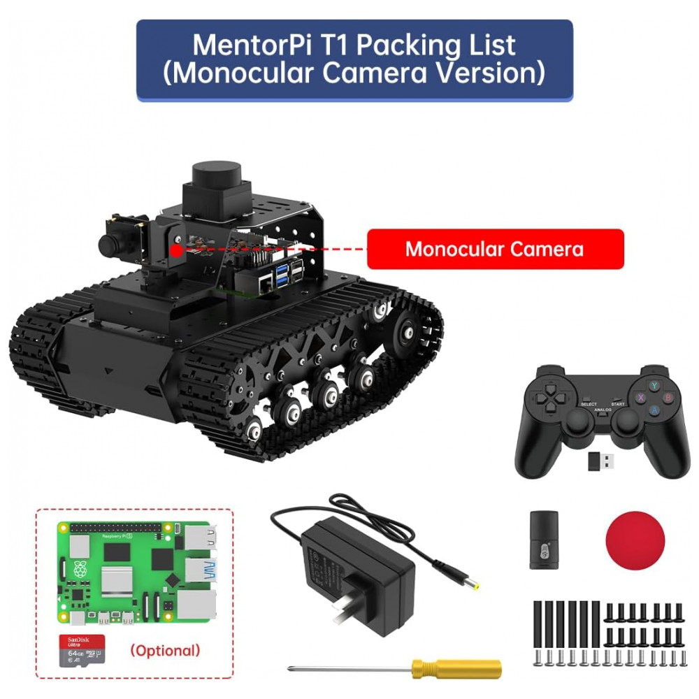 Hiwonder MentorPi M1 – Robô Educacional com Chassi Mecanum, ROS2 e Suporte a ChatGPT – Kit Avançado com Câmera 3D, Lidar TOF e Navegação Autônoma - Imagem 10