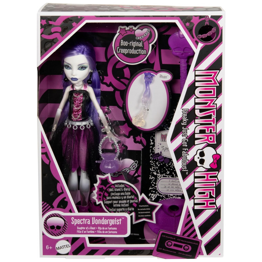 Boneca Monster High Spectra Vondergeist  Reprodução Personalizada (Repro Customized) – Colecionável Articulada - Imagem 6