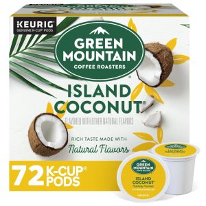Cápsulas de Café TorraLeve sabor Coco da Ilha 72u Keuring Kcup GREEN MOUNTAIN COFFEE ROASTERS 5000194658 Marrom