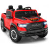 Carro Elétrico Infantil RAM 1500 24V Vermelho 2 Lugares com Controle Remoto, Bluetooth, Luzes LED, Baú e Cinto de Segurança