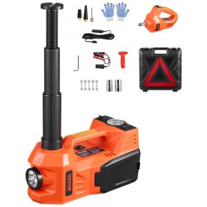 Macaco Elétrico VEVOR 5 Toneladas Macaco Elétrico com Inflador Incorporado Troca de Pneus de 12V com Chave de Impacto Elétrica e Luz LED