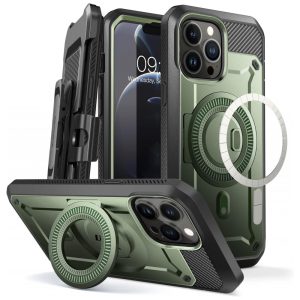 Capa para Iphone 13 Pro Max com Protetor de Tela Embutido SUPCASE Verde