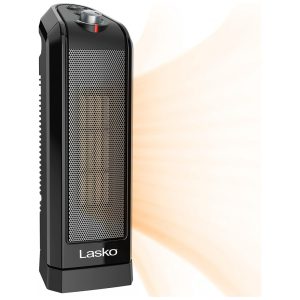 Aquecedor Elétrico Cerâmico Oscilante com Termostato e 3 Velocidades 110V 1500W Lasko CT16450 Preto