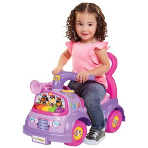 Carrinho sem Pedais Interativo com 5 Músicas para Crianças de 1 Ano ou Mais Fisher Price Rosa