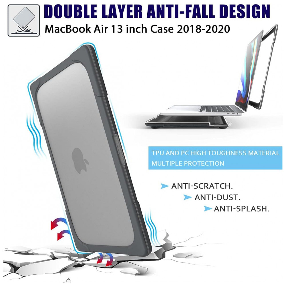 Capa Rígida ProCase para MacBook Pro 16" – Modelos A2141 A2485 A2780 A2991 A3186 A3403 com Suporte Dobrável Integrado – Cinza - Imagem 5