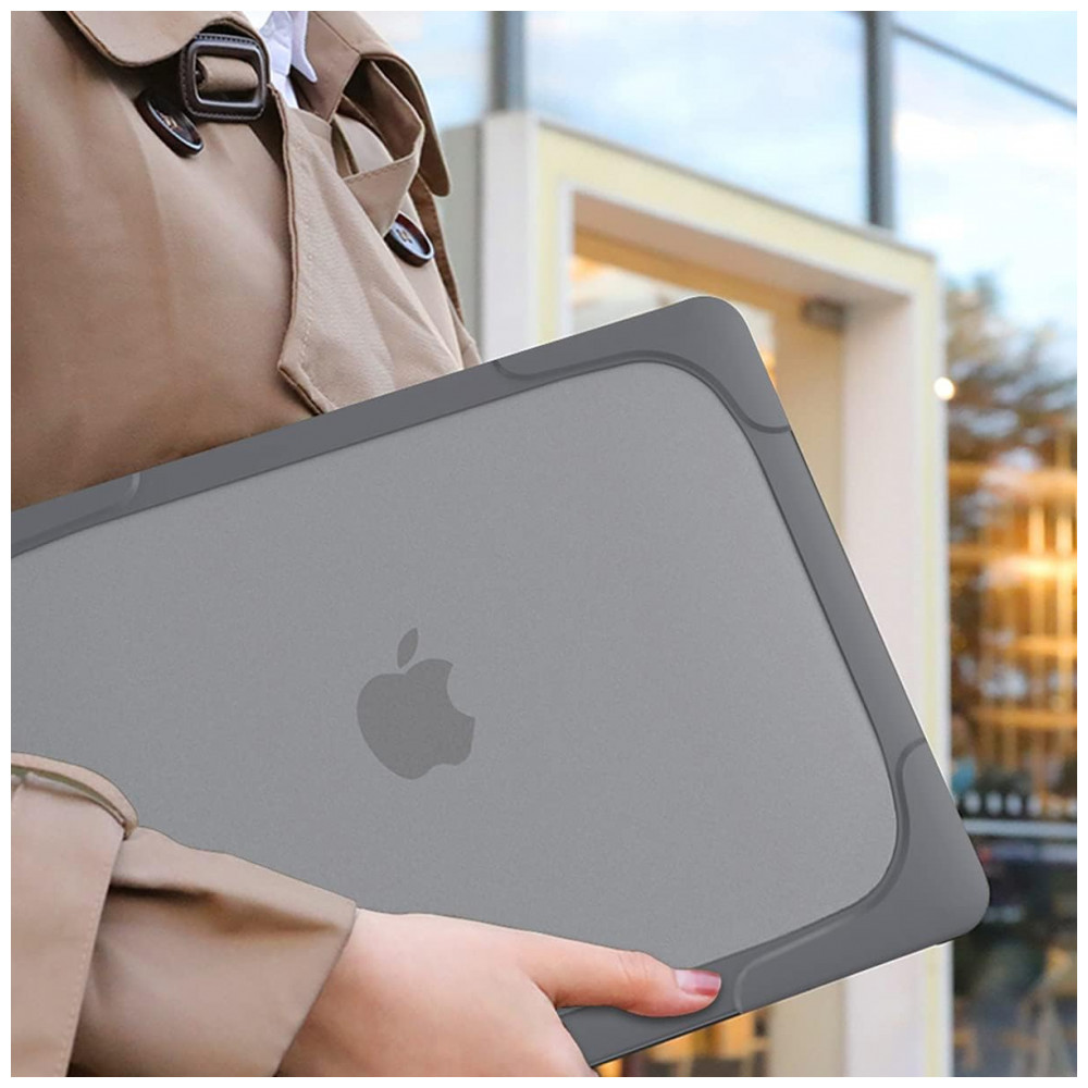 Capa Rígida ProCase para MacBook Pro 16" – Modelos A2141 A2485 A2780 A2991 A3186 A3403 com Suporte Dobrável Integrado – Cinza - Imagem 7