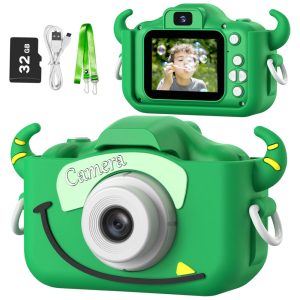 Câmera infantil Goopow para crianças de 3 a 8 anos com vídeo HD 1080p 12 MP zoom digital 8x 28 molduras divertidas 3 jogos.