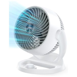 Ventilador de Mesa Estilo Clássico com 3 Velocidades Distância Máxima do Ar 21 Metros e Inclinação Ajustável de 120° 110V DREO DR-HAF002W Branco