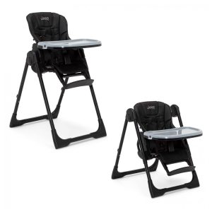 Cadeira de Alimentação 2 em 1 com Bandeja Removível e Altura Ajustável Jeep Preta