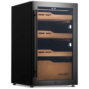 Humidor Eletrônico para Charutos NewAir 840 Capacidade em Preto 117L com Sistema de Umidificação Embutido e Função de Aquecimento e Refrigeração