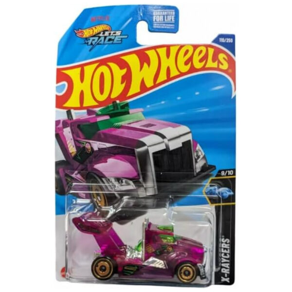 Hot Wheels Rig Storm Roxo Treasure Hunt, XRaycers 9/10, 110/250, Carro Miniatura Escala 1:64