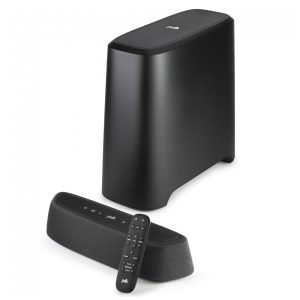 Barra de som Polk Audio MagniFi Mini AX 5.1 com subwoofer sem fio Dolby Atmos e DTS:X preta