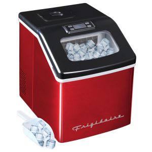 Máquina de Gelo XL Produz 18kg Dia Aço Inox 110v FRIGIDAIRE EFIC452 SSRED Vermelho