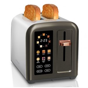 Torradeira Elétrica 2 Fatias com 7 Níveis de Tostagem 1350W 110v SEEDEEM Prateado