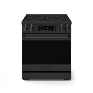 Fogão elétrico profissional 76cm Thor Kitchen Gordon Ramsay preto mesa vitrocerâmica painel touch basculante convecção 129L 220V