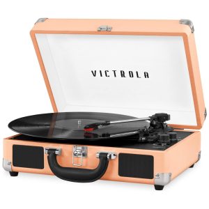 Vitrola Toca Discos 3 Velocidades com Bluetooth 45 RPM 110v VICTROLA VSC 550BT TPG Laranja