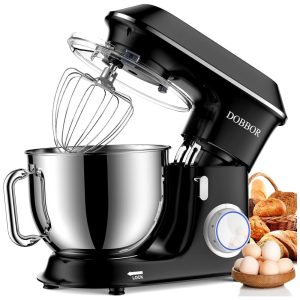 DOBBOR Batedeira de Bancada 7 Velocidades 8 Litros 660W 110V Preta