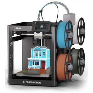 Impressora 3D MultiColor FLASHFORGE AD5X 4 Cores com IFS Nivelamento Automático Total Impressora FDM de Alta Velocidade até 600mm/s