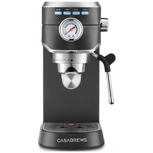 Máquina de Café Expresso CASABREWS CM5418 20 Bar Aço Inoxidável com Espumador de Leite Cappuccino Compacto para Casa Cafeteira com Tanque de Água R