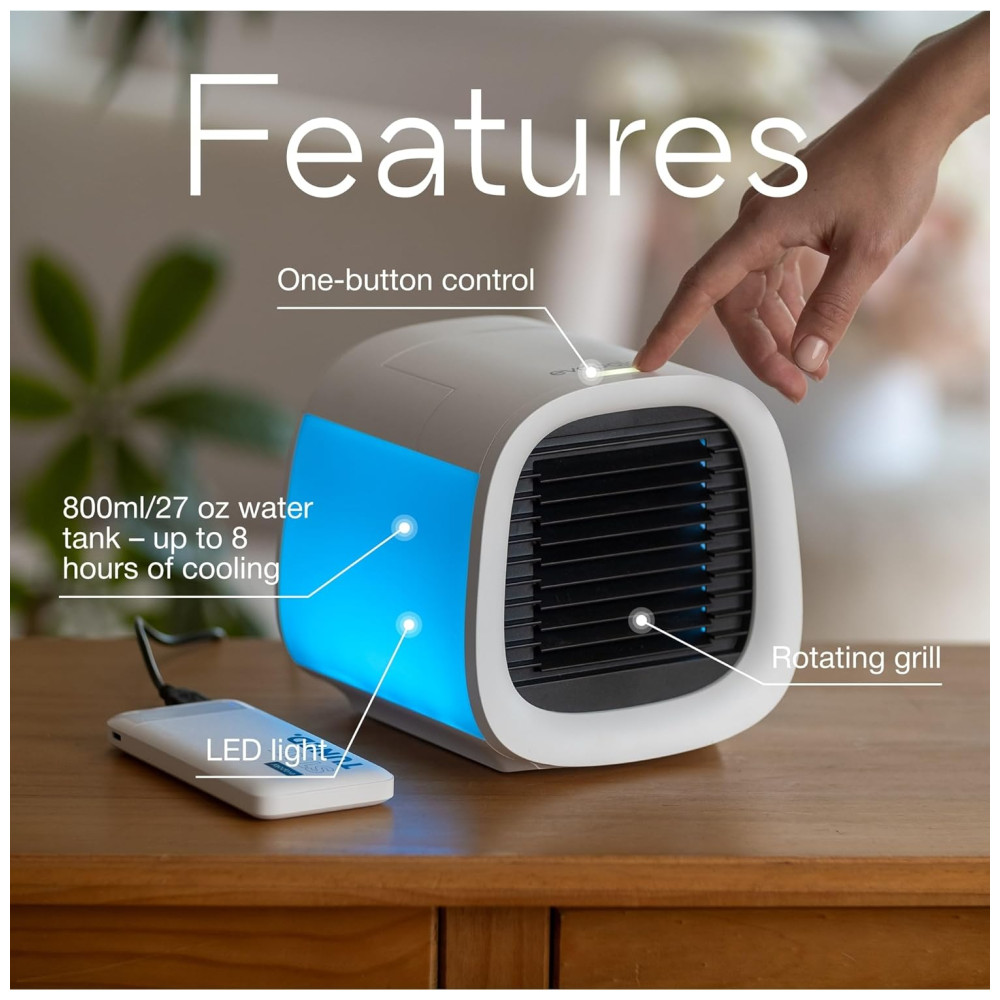 Climatizador de Ar Portátil de Mesa 3 Velocidades EVAPOLAR EvaCHILL Branco - Imagem 2