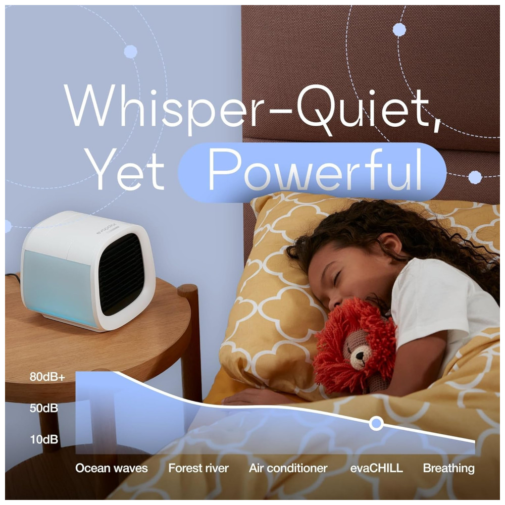 Climatizador de Ar Portátil de Mesa 3 Velocidades EVAPOLAR EvaCHILL Branco - Imagem 3