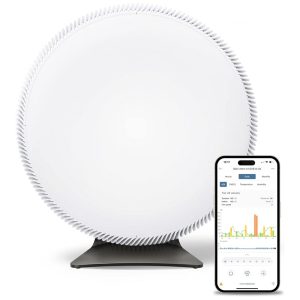 Purificador de Ar Inteligente IQAir Atem X para Ambientes Grandes de até 153m² Controle via App WiFi Filtros HyperHEPA contra Fumaça de Incêndios Fl