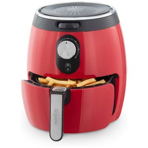 Fritadeira Elétrica AirFryer 3L com Temperatura Ajustável e Cesto Antiaderente 110V 1200W Dash Vermelha