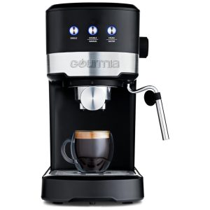 Máquina de Café Expresso 15 Bar com Bocal de Leite e Reservatório Removível de 12L 110V 1000W Gourmia Preta