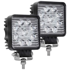 Farol LED Auxiliar para Carros 4X4 Impermeável 54W 12V 24V 2 Peças EXZEIT Preto