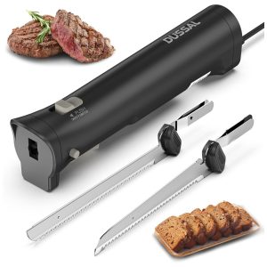 Facas Elétricas D DUSSAL: Cortes Precisos com Segurança Lâminas Inox Botão de Segurança