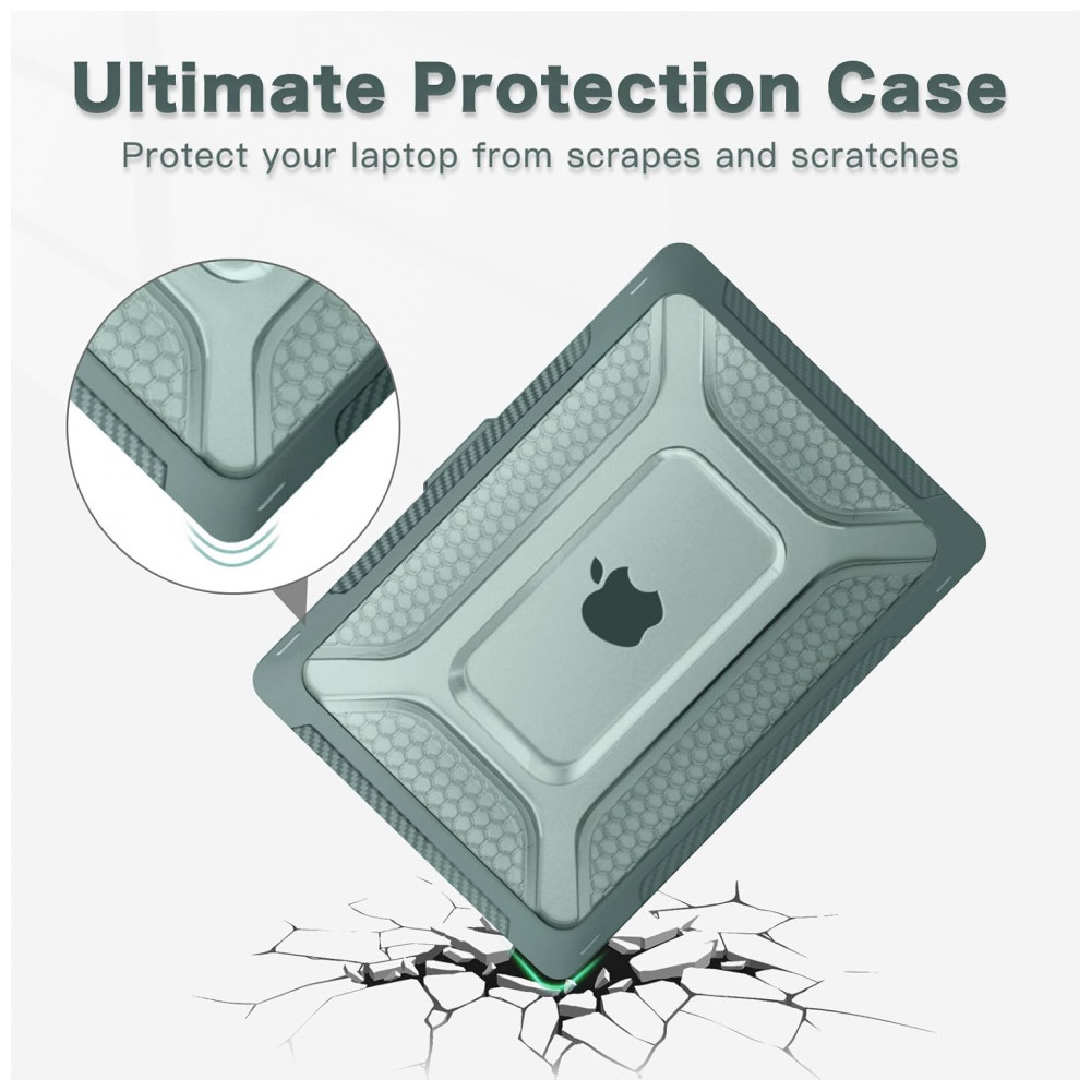 MOSISO Capa Rígida para MacBook Pro 16" 2025-2021, TPU Anti-Choque com Kickstand Dobrável e Teclado, Verde Esmeralda - Imagem 3