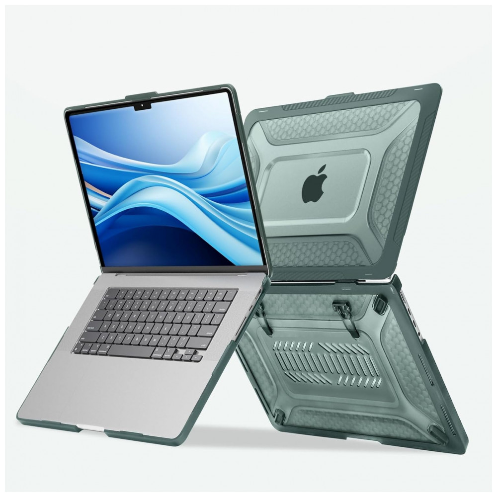 MOSISO Capa Rígida para MacBook Pro 16" 2025-2021, TPU Anti-Choque com Kickstand Dobrável e Teclado, Verde Esmeralda - Imagem 5