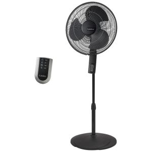 Ventilador de Torre com Termostato Altura Ajustável Controle Remoto Temporizador e 4 Velocidades 110V 77W Lasko S16612 Preto