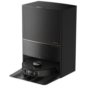 Aspirador Robô e Esfregão com Extensão de Esfregão Remoção e Levantamento Automático Lavagem Secagem Sucção 7000Pa e Esvaziamento Automático 110V Dreametech L20 Ultra Preto