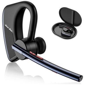 Fone de ouvido sem Fio Headset Bluetooth para Chamadas com Microfone NEW BEE Preto