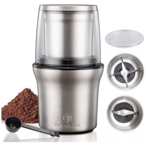 Moedor de Café Elétrico em Aço Inoxidável 110V 200W DR MILLS DM7412M Prata