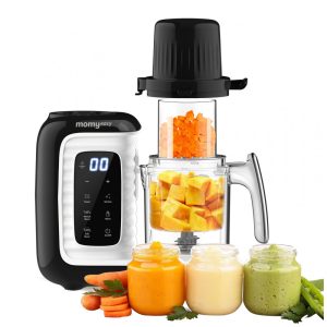 Processador de Alimentos para Bebês 10 em 1 Cozinha a Vapor Tritura e Mais 110V 300W Momyeasy Preto
