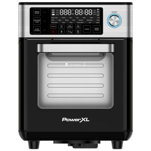 Air Fryer 4 em 1 com 25 Predefinições Incluindo Fazer Pão Aço Inoxidável 110V PowerXL Preta