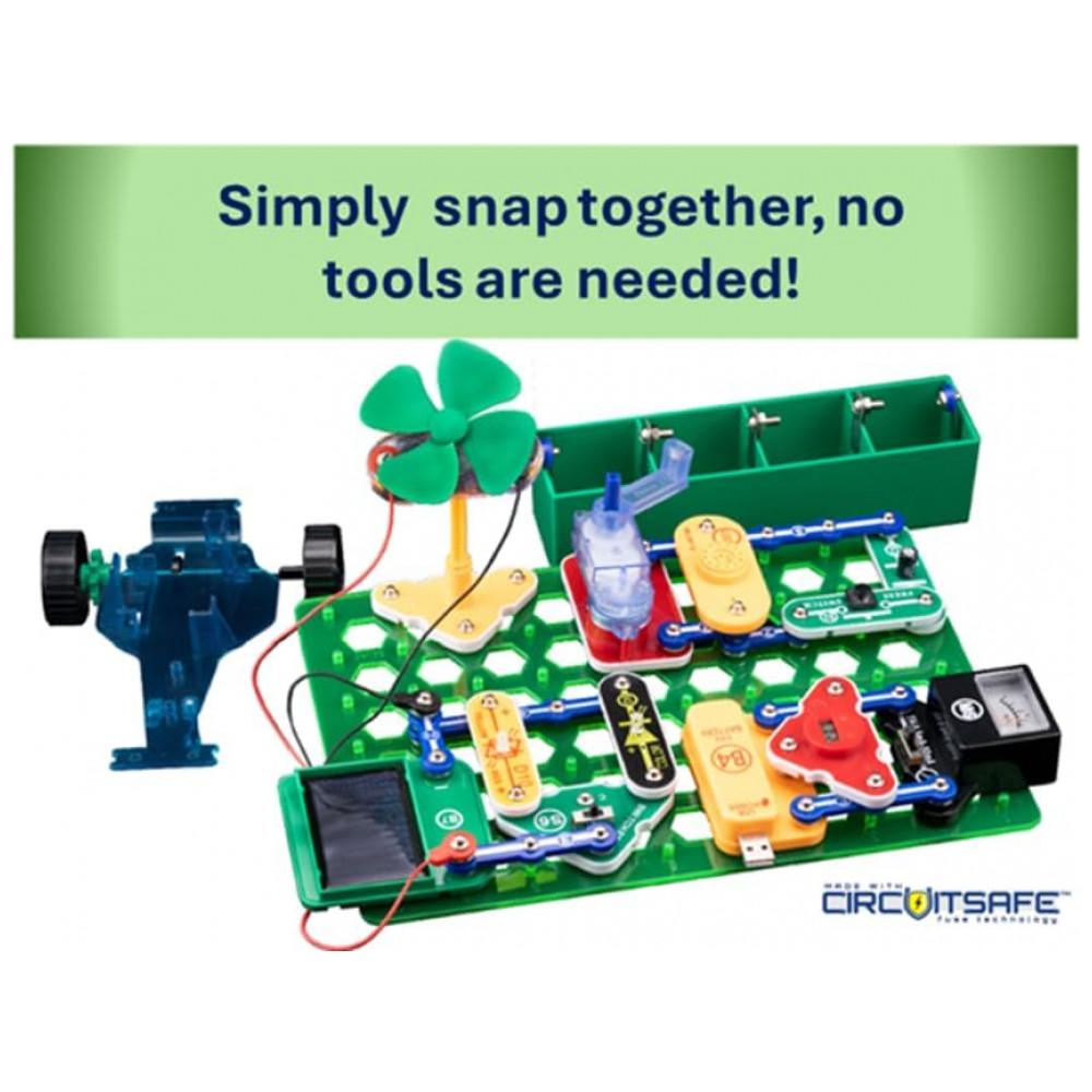 Snap Circuits SCG-225 Green Energy – Kit Educacional de Eletrônica e Energias Renováveis para Crianças a Partir de 8 Anos - Imagem 6