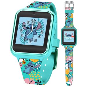 Relógio Smartwatch Disney Lilo e Stitch com Câmera Selfie 6 Jogos e 10 Mostradores Diferentes Accutime Azul