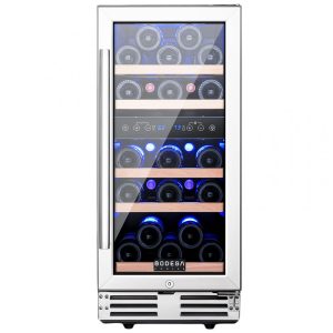 Adega Climatizada com Controle Digital e Zona Dupla para 28 Garrafas 110V BODEGA JC 85B Prata