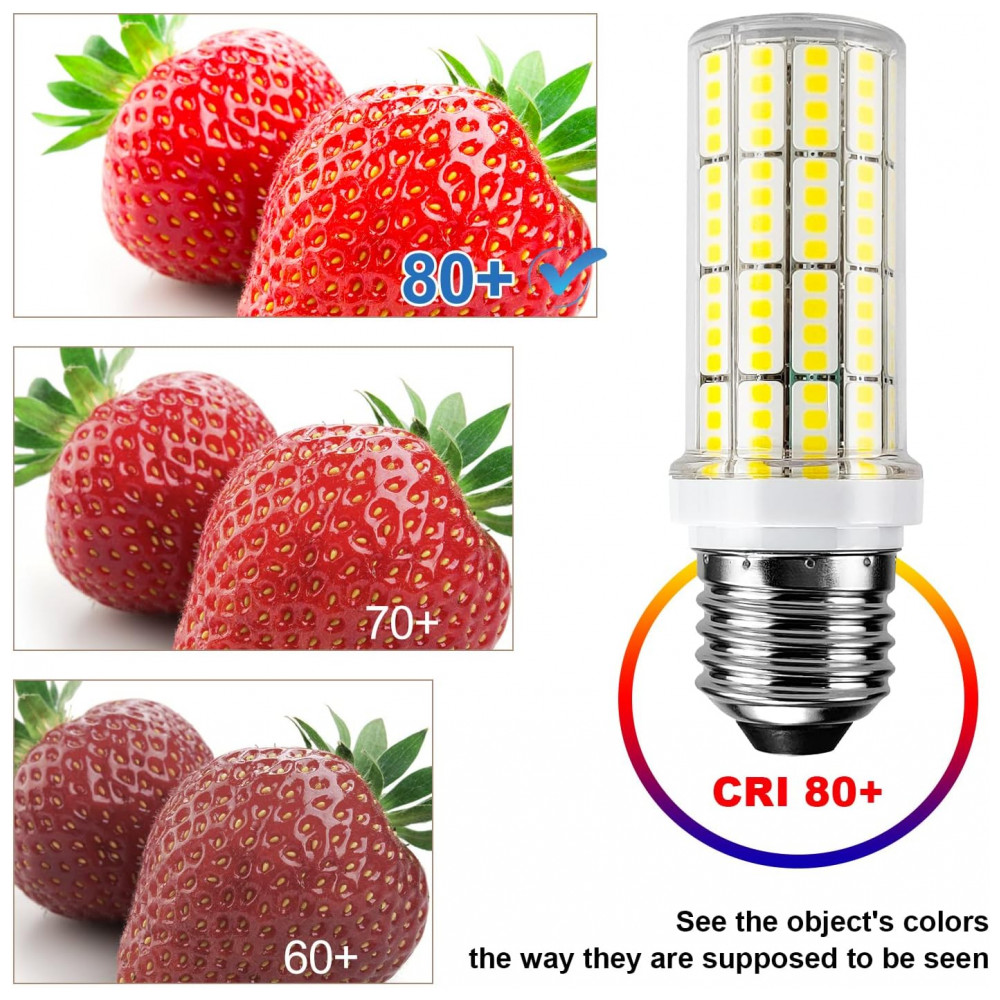 Lâmpada de milho LED 20W Equivalente a 200W, 2500 Lumens Branco Frio 5000K, Base E26/E27 para Ventilador de Teto, Garagem, RIUVAO - Imagem 4